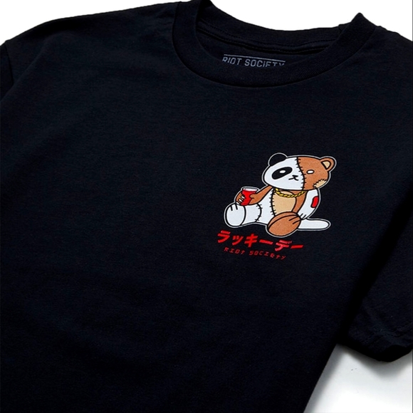 Riot Society Suji Kanji T-Shirt, Medium, Black. - Picture 4 of 5